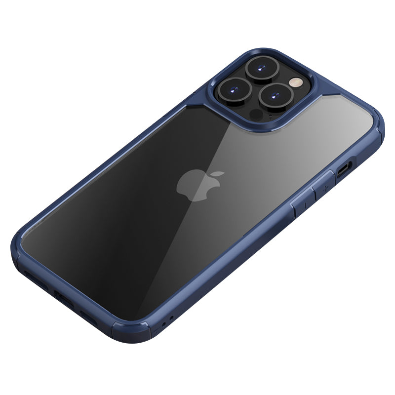 IPAKY Royal Series Acrylic + TPU Hybrid Clear Back Double Layer Protection Phone Shell for iPhone 13 Pro Max 6.7 inch