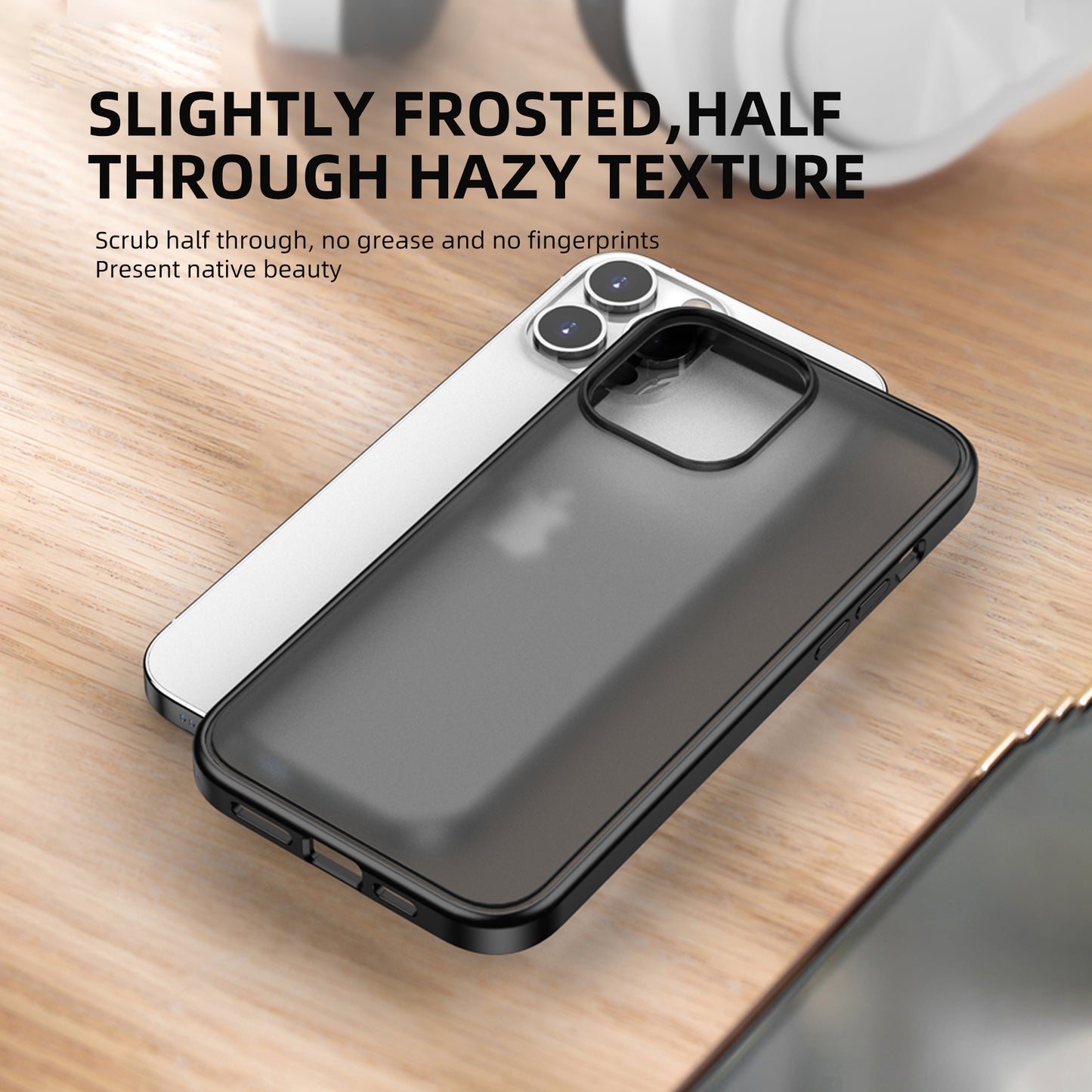 IPAKY Specter Series Soft TPU Frame + Hard Plastic Back Shockproof Protective Cover for iPhone 13 Pro 6.1 inch