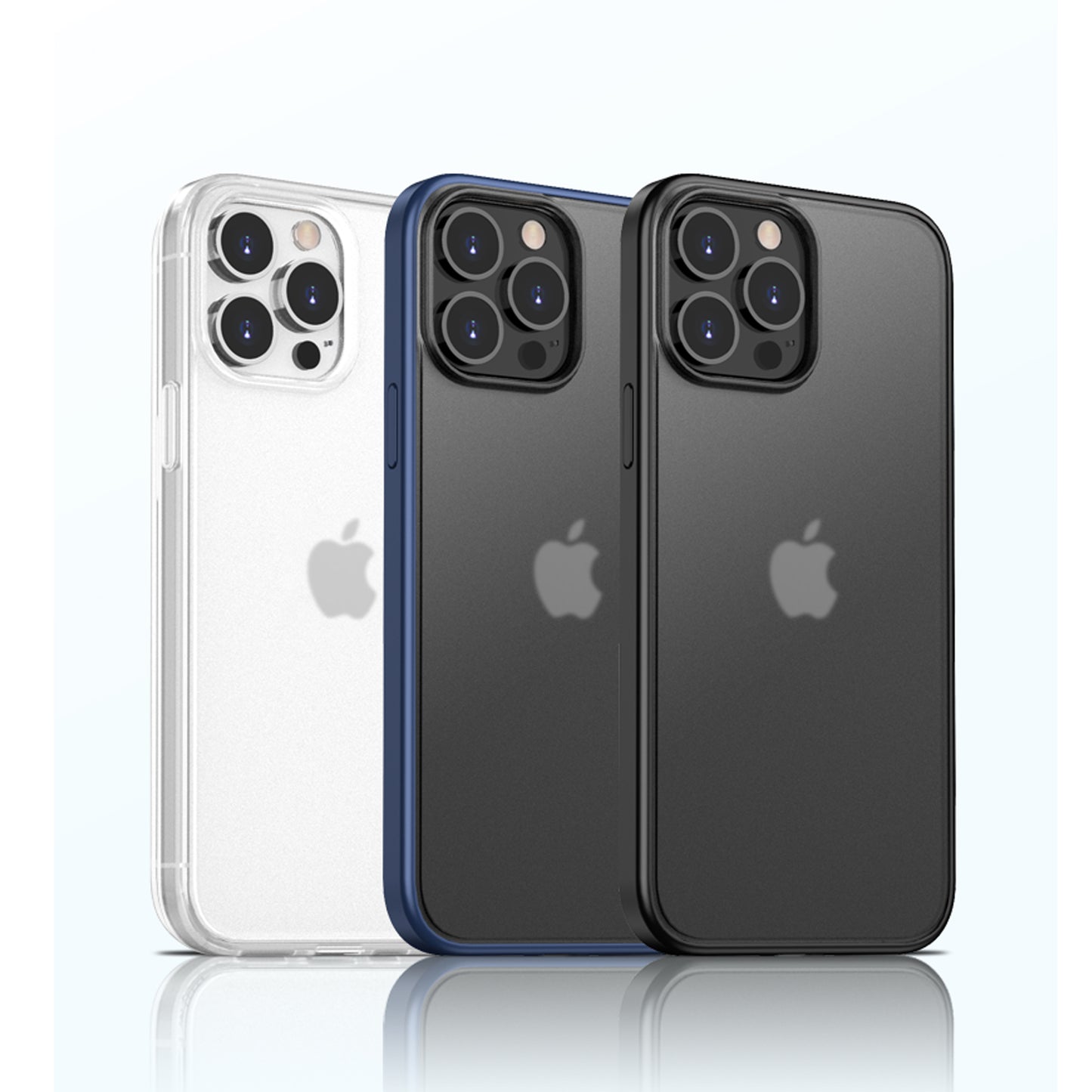 IPAKY Specter Series Soft TPU Frame + Hard Plastic Back Shockproof Protective Cover for iPhone 13 Pro 6.1 inch