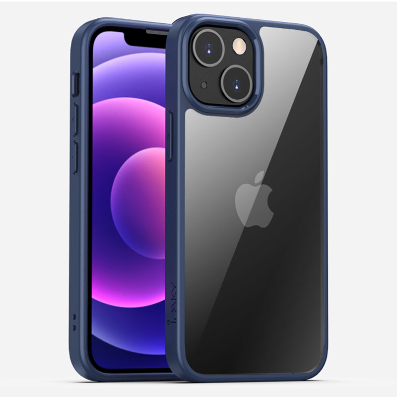 IPAKY PC + TPU Hybrid Cell Phone Case Clear Back Cover Shell Protector for iPhone 13 Pro 6.1 inch