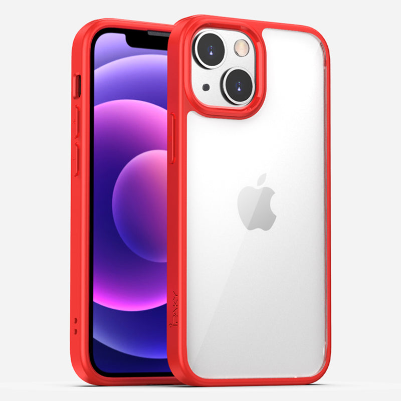 IPAKY PC + TPU Hybrid Cell Phone Case Clear Back Cover Shell Protector for iPhone 13 Pro 6.1 inch