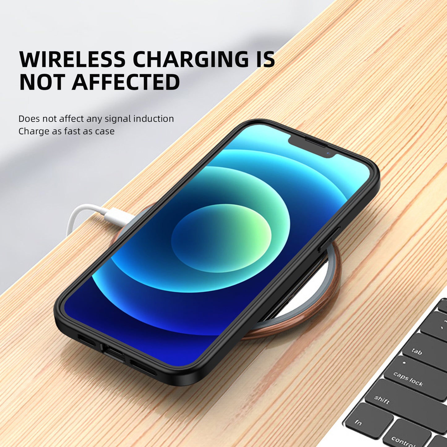 IPAKY PC + TPU Hybrid Cell Phone Case Clear Back Cover Shell Protector for iPhone 13 Pro 6.1 inch