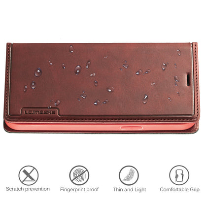 LC.IMEEKE LC-001 Series Full Body Protection Magnetic Buckle Leather Cell Phone Case with Card Slots for Apple iPhone 13 Pro 6.1 inch