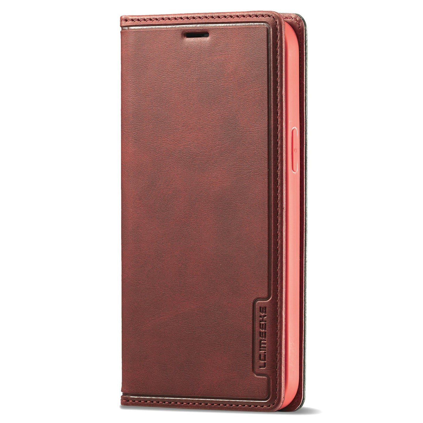 LC.IMEEKE LC-001 Series Full Body Protection Magnetic Buckle Leather Cell Phone Case with Card Slots for Apple iPhone 13 Pro 6.1 inch