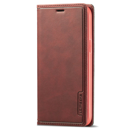 LC.IMEEKE LC-001 Series Full Body Protection Magnetic Buckle Leather Cell Phone Case with Card Slots for Apple iPhone 13 Pro 6.1 inch
