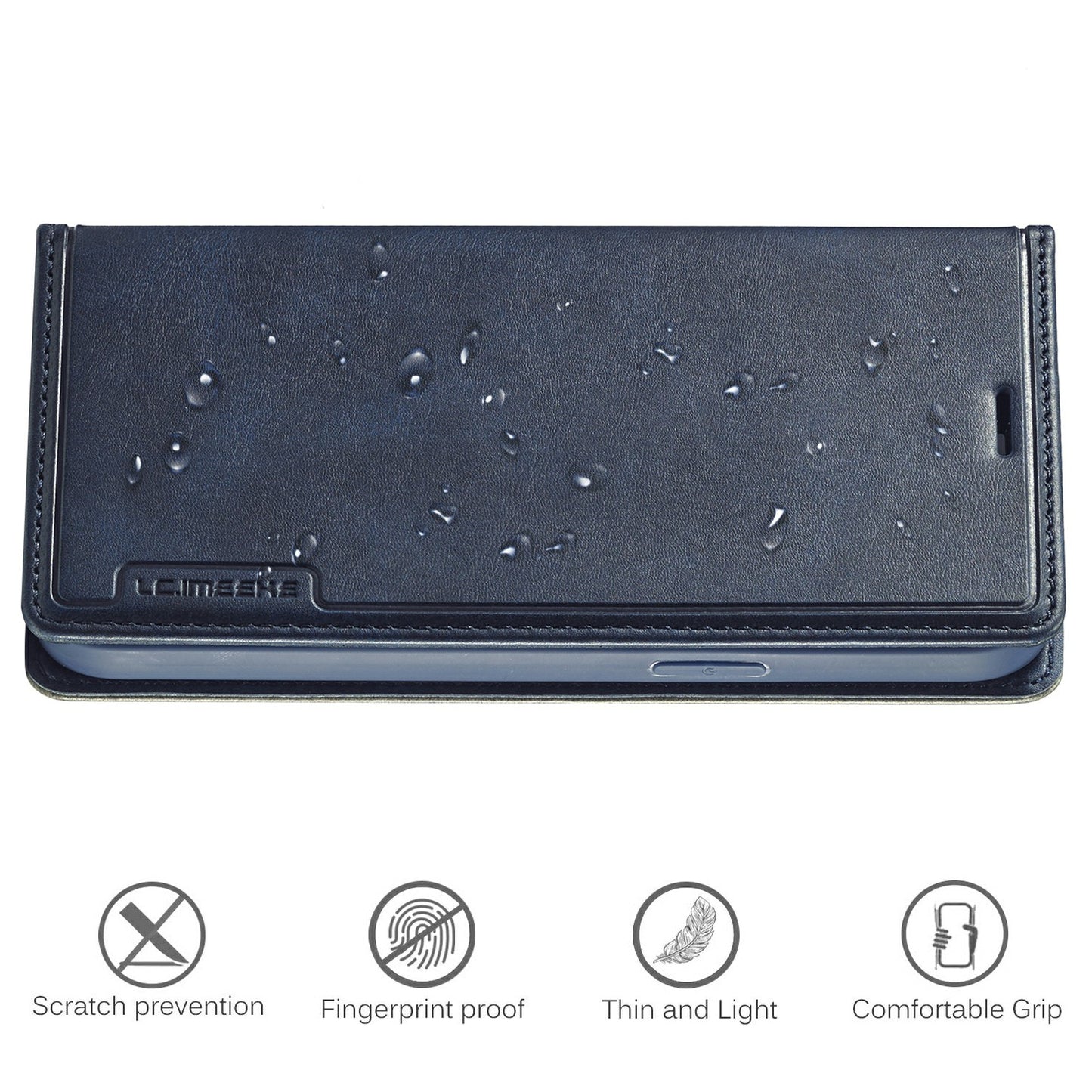 LC.IMEEKE LC-001 Series Full Body Protection Magnetic Buckle Leather Cell Phone Case with Card Slots for Apple iPhone 13 Pro 6.1 inch