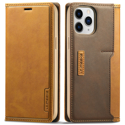 LC.IMEEKE LC-001 Series Full Body Protection Magnetic Buckle Leather Cell Phone Case with Card Slots for Apple iPhone 13 Pro 6.1 inch