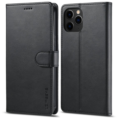 LC.IMEEKE Shockproof PU Leather Phone Shell with Stand Wallet Design for iPhone 13 Pro Max 6.7 inch