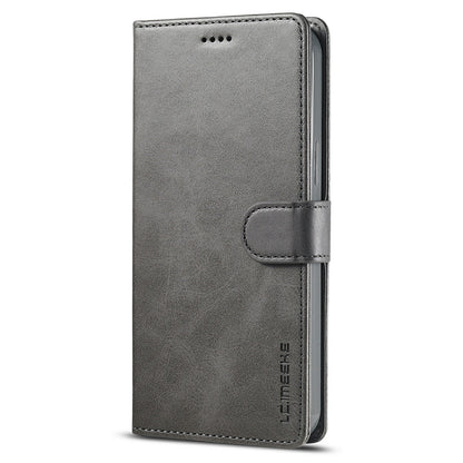 LC.IMEEKE Shockproof PU Leather Phone Shell with Stand Wallet Design for iPhone 13 Pro Max 6.7 inch