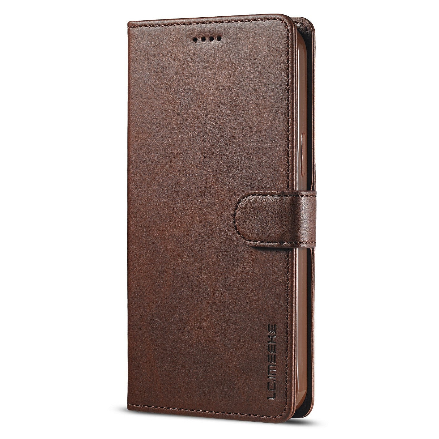 LC.IMEEKE Shockproof PU Leather Phone Shell with Stand Wallet Design for iPhone 13 Pro Max 6.7 inch