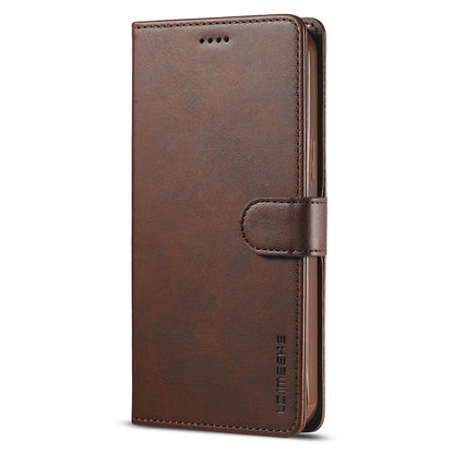 LC.IMEEKE Shockproof PU Leather Phone Shell with Stand Wallet Design for iPhone 13 Pro Max 6.7 inch