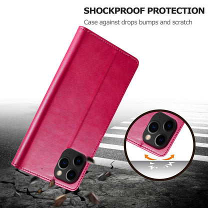 LC.IMEEKE Shockproof PU Leather Phone Shell with Stand Wallet Design for iPhone 13 Pro Max 6.7 inch