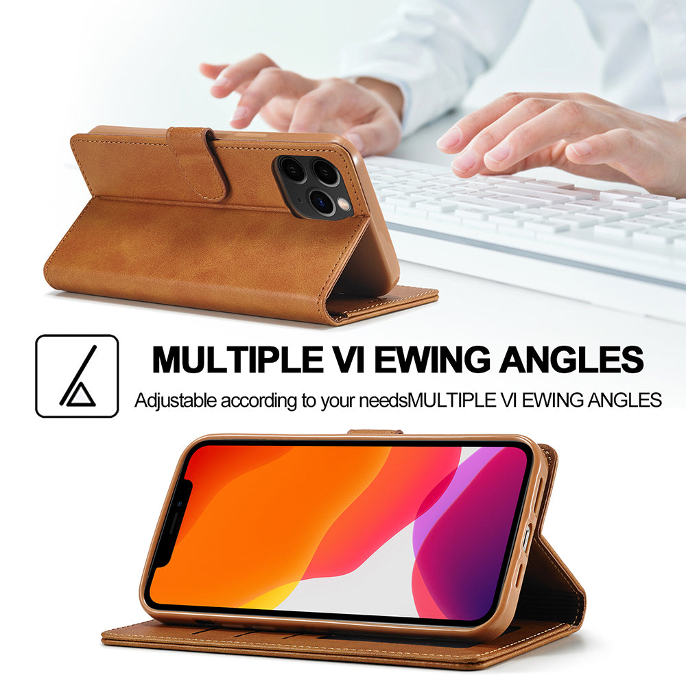 LC.IMEEKE Wallet Design Leather Case Shell with Stand for iPhone 13 Pro 6.1 inch)