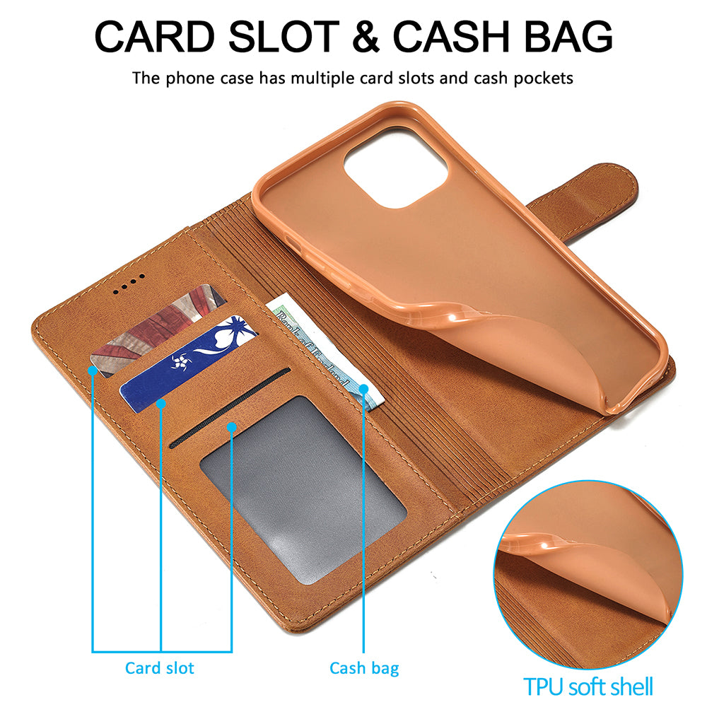LC.IMEEKE Wallet Design Leather Case Shell with Stand for iPhone 13 Pro 6.1 inch)