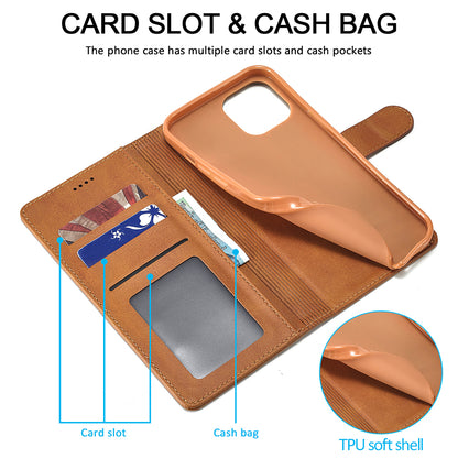 LC.IMEEKE Wallet Design Leather Case Shell with Stand for iPhone 13 Pro 6.1 inch)