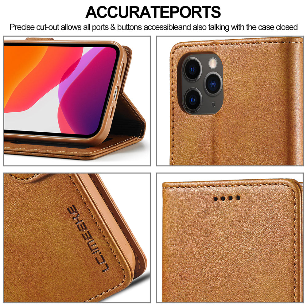 LC.IMEEKE Wallet Design Leather Case Shell with Stand for iPhone 13 Pro 6.1 inch)