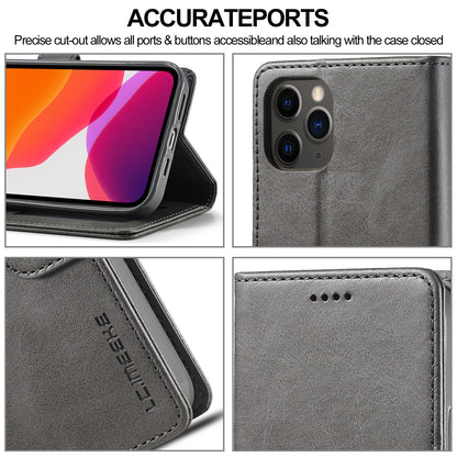 LC.IMEEKE Wallet Design Leather Case Shell with Stand for iPhone 13 Pro 6.1 inch)