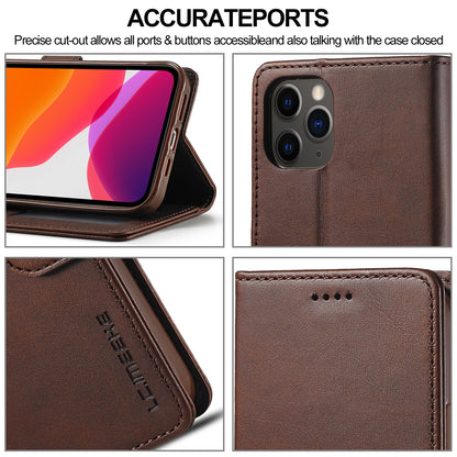 LC.IMEEKE Wallet Design Leather Case Shell with Stand for iPhone 13 Pro 6.1 inch)