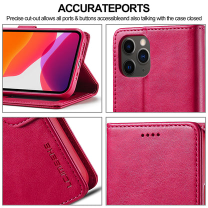 LC.IMEEKE Wallet Design Leather Case Shell with Stand for iPhone 13 Pro 6.1 inch)