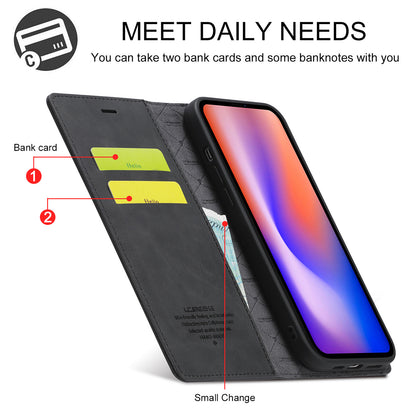 LC.IMEEKE LC Strong Magnetic Series Wallet Stand Design Shockproof PU Leather Phone Case Cover for iPhone 13 Pro 6.1 inch