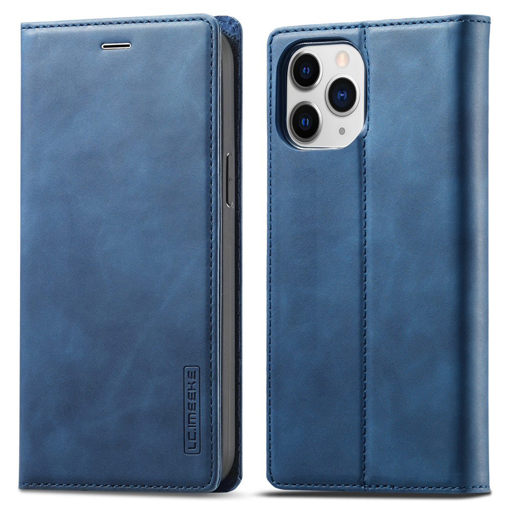 LC.IMEEKE LC Strong Magnetic Series Wallet Stand Design Shockproof PU Leather Phone Case Cover for iPhone 13 Pro 6.1 inch