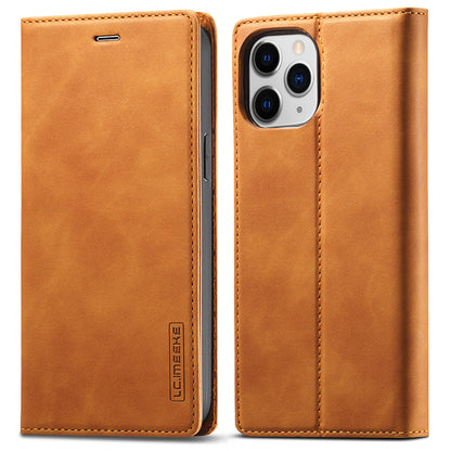LC.IMEEKE LC Strong Magnetic Series Wallet Stand Design Shockproof PU Leather Phone Case Cover for iPhone 13 Pro 6.1 inch