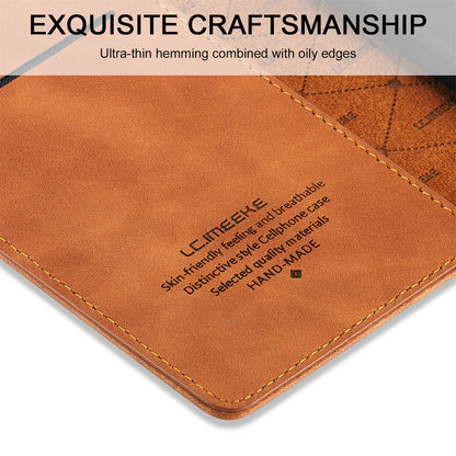LC.IMEEKE LC Strong Magnetic Series Wallet Stand Design Shockproof PU Leather Phone Case Cover for iPhone 13 Pro 6.1 inch
