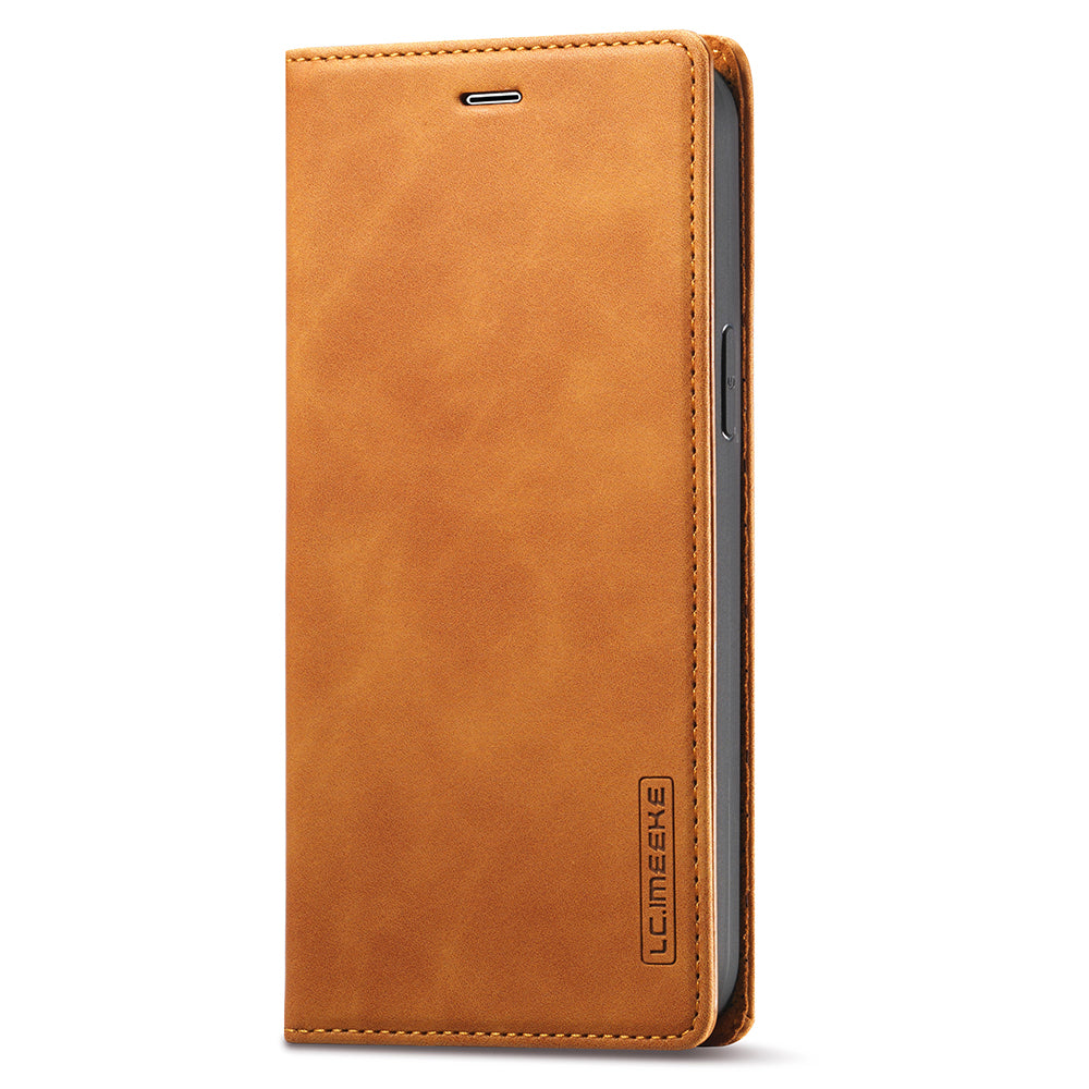 LC.IMEEKE LC Strong Magnetic Series Wallet Stand Design Shockproof PU Leather Phone Case Cover for iPhone 13 Pro 6.1 inch