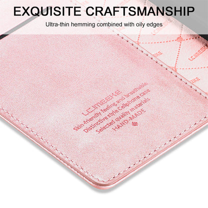 LC.IMEEKE LC Strong Magnetic Series Wallet Stand Design Shockproof PU Leather Phone Case Cover for iPhone 13 Pro 6.1 inch