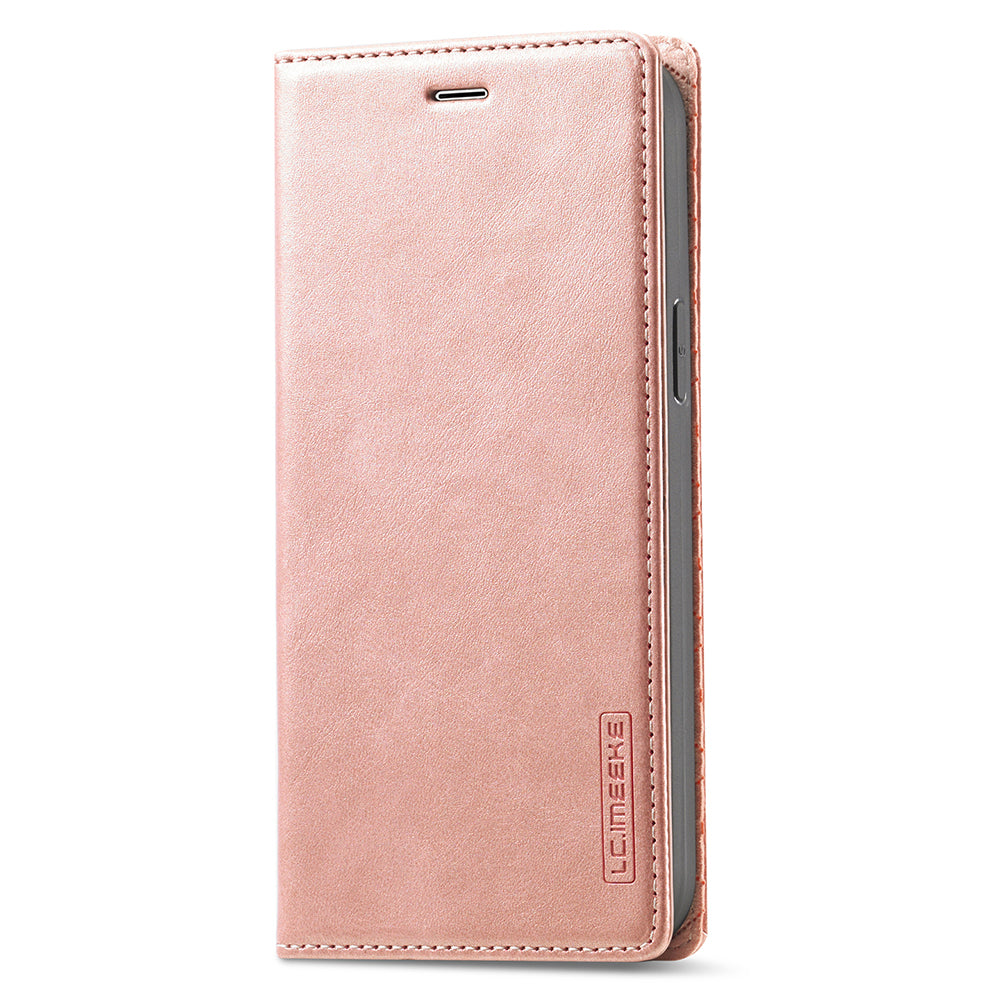 LC.IMEEKE LC Strong Magnetic Series Wallet Stand Design Shockproof PU Leather Phone Case Cover for iPhone 13 Pro 6.1 inch