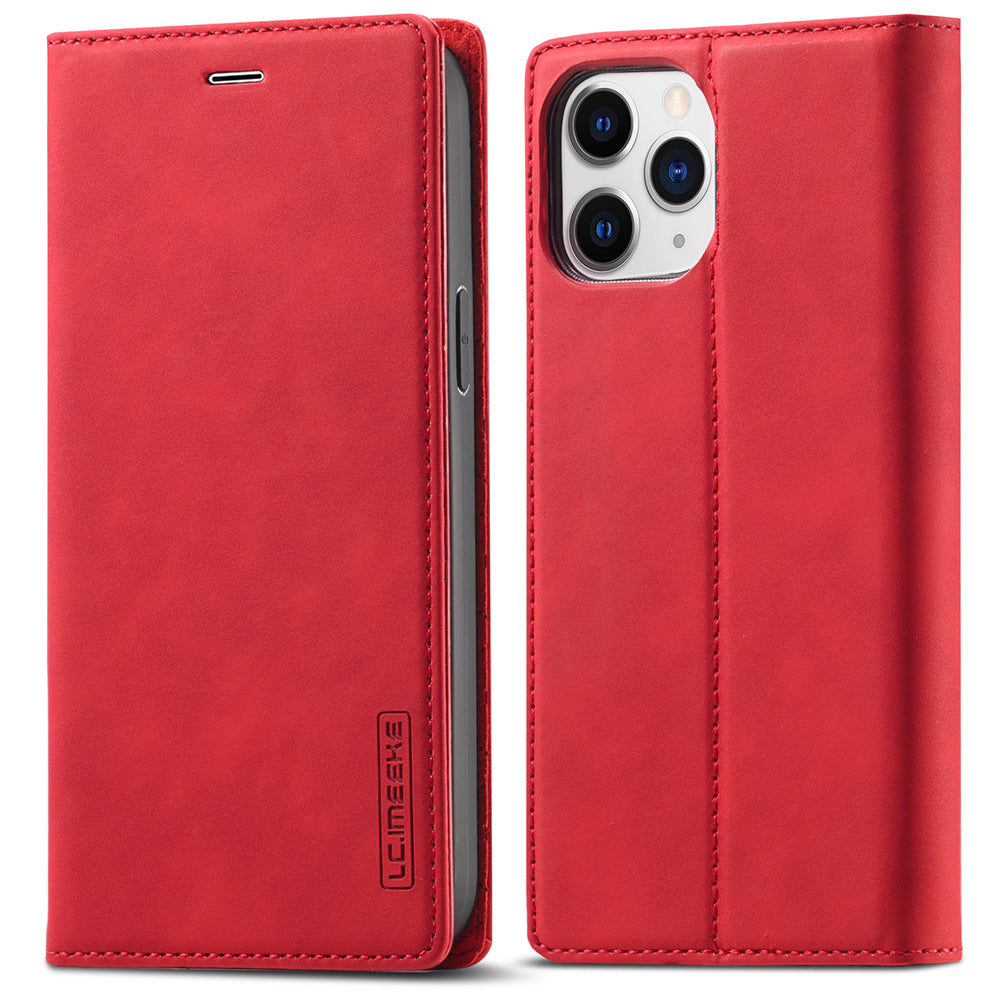LC.IMEEKE LC Strong Magnetic Series Wallet Stand Design Shockproof PU Leather Phone Case Cover for iPhone 13 Pro 6.1 inch