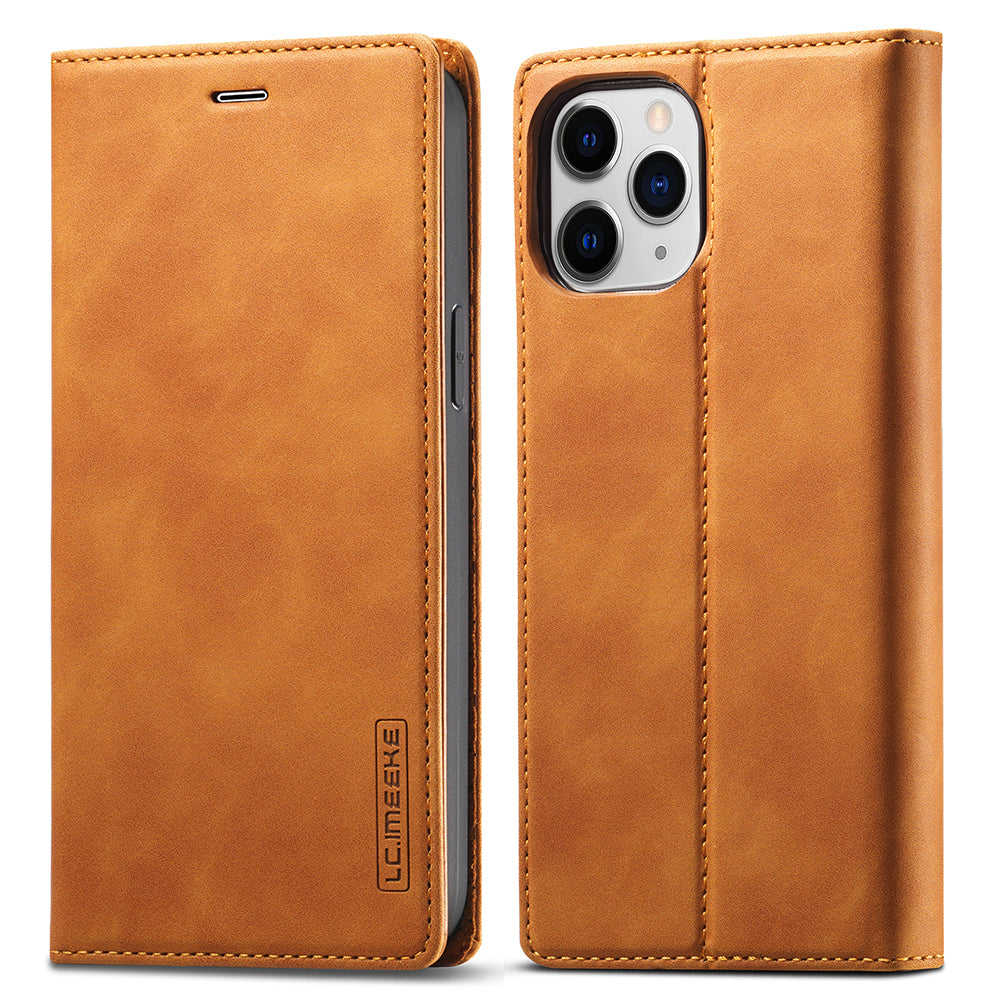 LC.IMEEKE LC Strong Magnetic Series Auto-absorbed Leather Stand Phone Shell with Wallet for iPhone 13 Pro Max 6.7 inch
