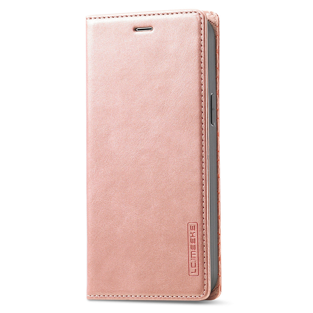 LC.IMEEKE LC Strong Magnetic Series Auto-absorbed Leather Stand Phone Shell with Wallet for iPhone 13 Pro Max 6.7 inch