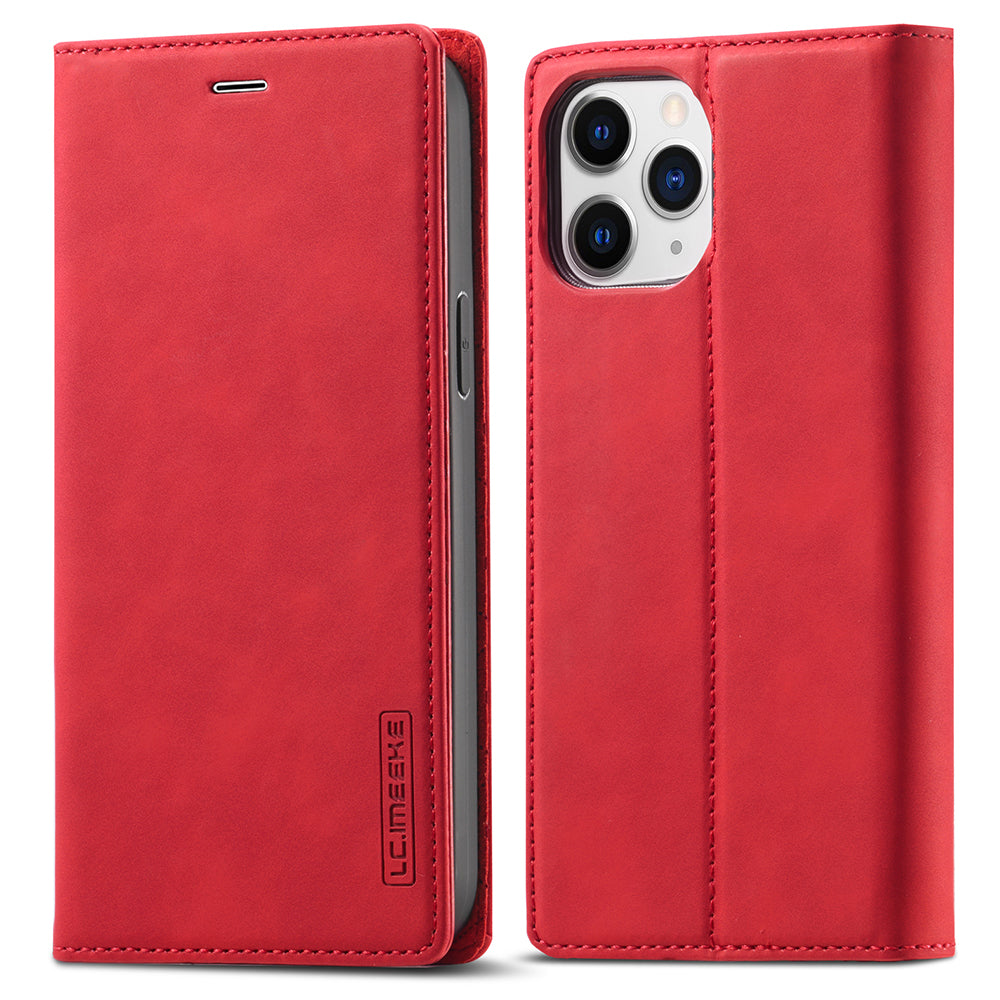 LC.IMEEKE LC Strong Magnetic Series Auto-absorbed Leather Stand Phone Shell with Wallet for iPhone 13 Pro Max 6.7 inch