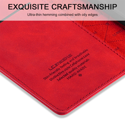 LC.IMEEKE LC Strong Magnetic Series Auto-absorbed Leather Stand Phone Shell with Wallet for iPhone 13 Pro Max 6.7 inch