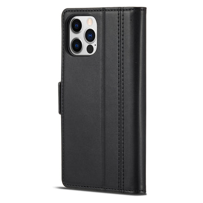 LC.IMEEKE Shockproof PU Leather Wallet Stand Phone Shell for iPhone 13 Pro Max 6.7 inch