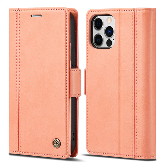 LC.IMEEKE Shockproof PU Leather Wallet Stand Phone Shell for iPhone 13 Pro Max 6.7 inch