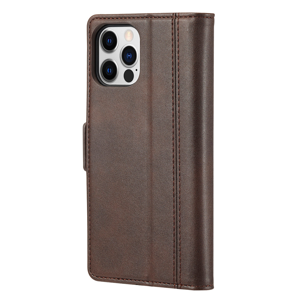 LC.IMEEKE Shockproof PU Leather Wallet Stand Phone Shell for iPhone 13 Pro Max 6.7 inch