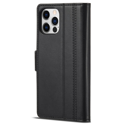 LC.IMEEKE Shockproof Full Protection PU Leather Card Slots Wallet Phone Shell with Stand for iPhone 13 Pro 6.7 inch