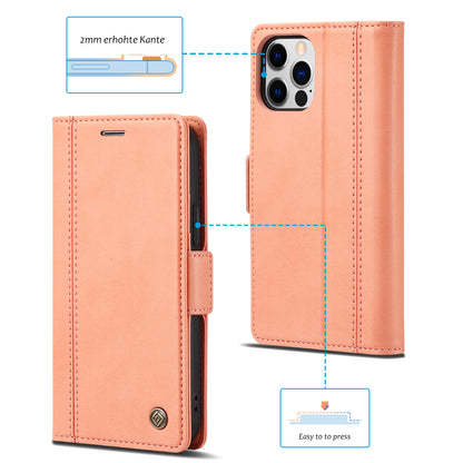 LC.IMEEKE Shockproof Full Protection PU Leather Card Slots Wallet Phone Shell with Stand for iPhone 13 Pro 6.7 inch