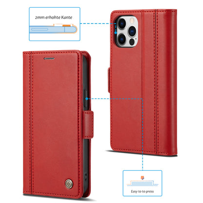 LC.IMEEKE Shockproof Full Protection PU Leather Card Slots Wallet Phone Shell with Stand for iPhone 13 Pro 6.7 inch