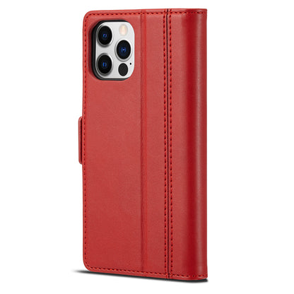 LC.IMEEKE Shockproof Full Protection PU Leather Card Slots Wallet Phone Shell with Stand for iPhone 13 Pro 6.7 inch
