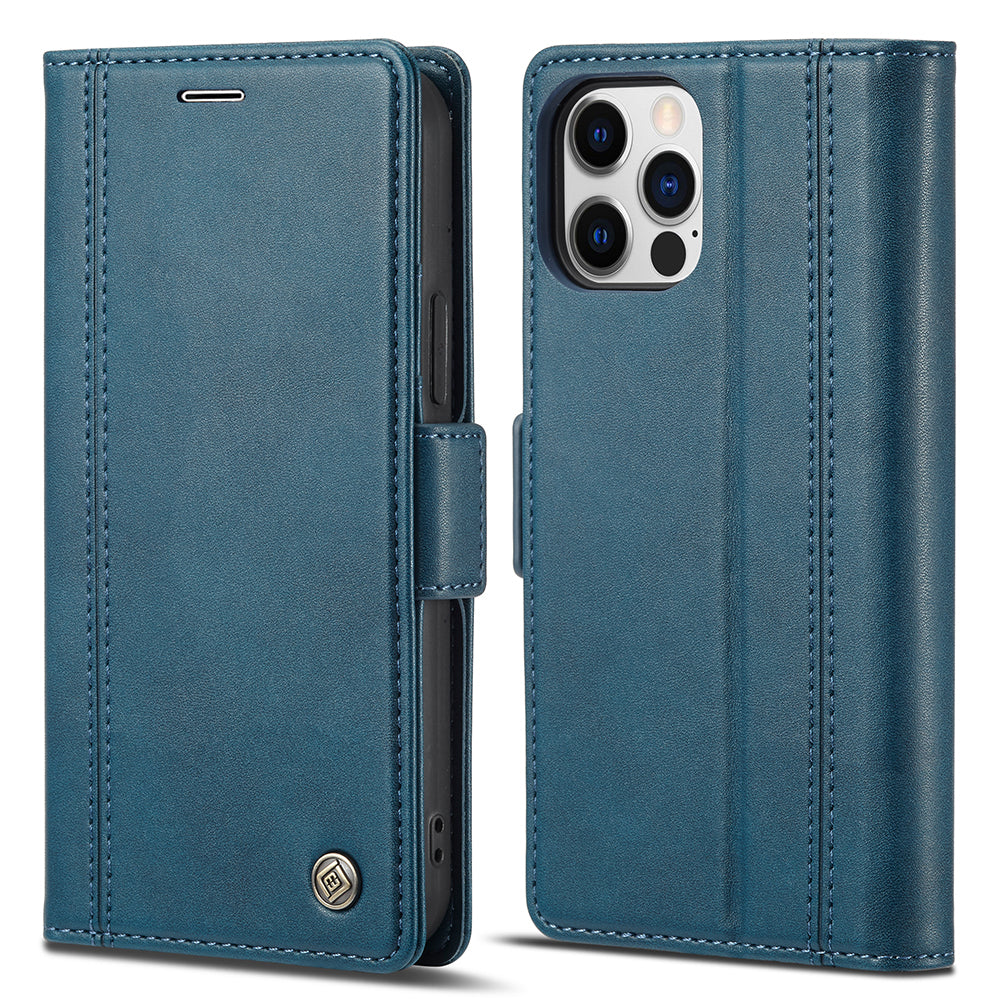 LC.IMEEKE Shockproof Full Protection PU Leather Card Slots Wallet Phone Shell with Stand for iPhone 13 Pro 6.7 inch