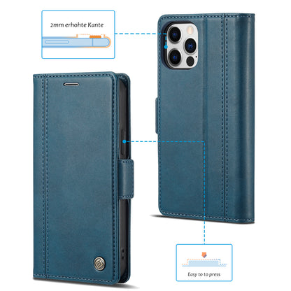 LC.IMEEKE Shockproof Full Protection PU Leather Card Slots Wallet Phone Shell with Stand for iPhone 13 Pro 6.7 inch