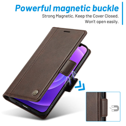 LC.IMEEKE Shockproof Full Protection PU Leather Card Slots Wallet Phone Shell with Stand for iPhone 13 Pro 6.7 inch
