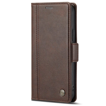 LC.IMEEKE Shockproof Full Protection PU Leather Card Slots Wallet Phone Shell with Stand for iPhone 13 Pro 6.7 inch