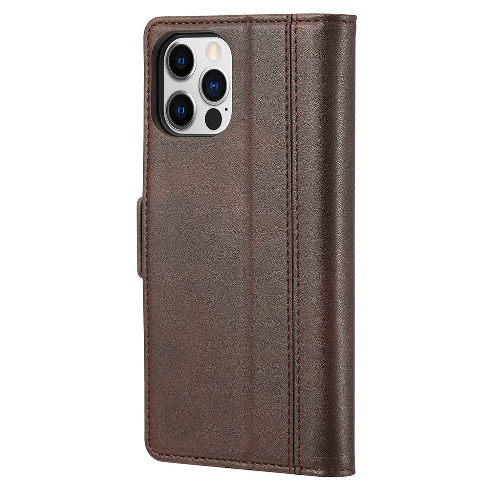 LC.IMEEKE Shockproof Full Protection PU Leather Card Slots Wallet Phone Shell with Stand for iPhone 13 Pro 6.7 inch