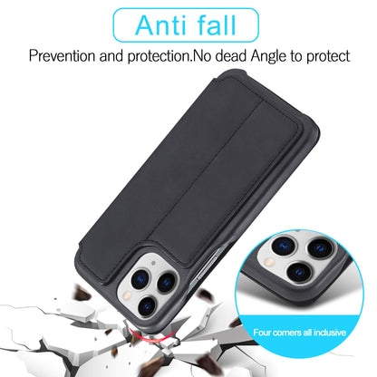 LC.IMEEKE Vintage PU Leather Case Shell with Stand and Card Slot for iPhone 13 Pro 6.1 inch