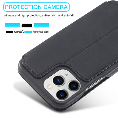 LC.IMEEKE Vintage PU Leather Case Shell with Stand and Card Slot for iPhone 13 Pro 6.1 inch