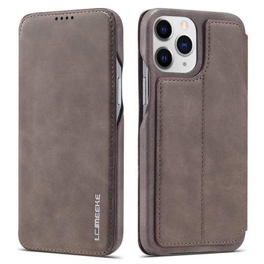 LC.IMEEKE Vintage PU Leather Case Shell with Stand and Card Slot for iPhone 13 Pro 6.1 inch
